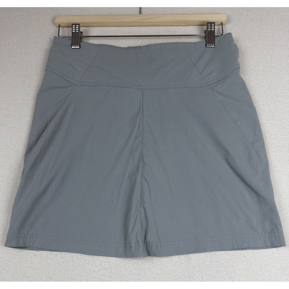 Royal Robbins Skort Size 2 Gray Hiking Outdoor Stretch Zip Pocket Athletic Nylon